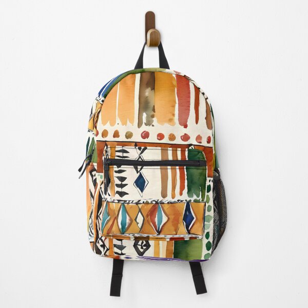 Item preview, Indigenous Geometric Watercolor Pattern With Rainbows Colors designed and sold by LKozerski.