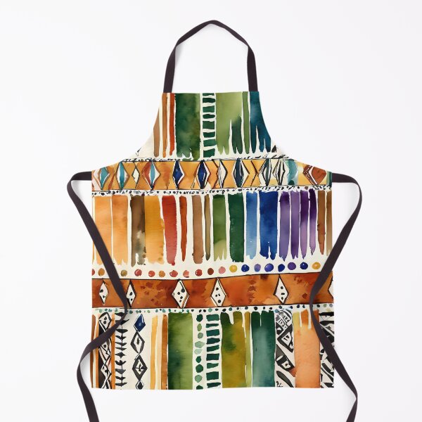 Item preview, Indigenous Geometric Watercolor Pattern With Rainbows Colors designed and sold by LKozerski.