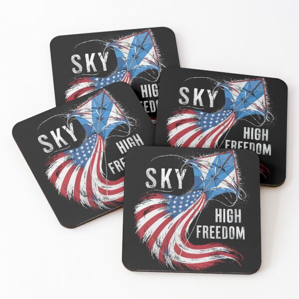 Item preview, Sky High Freedom Patriotic Kite Design designed and sold by Quirky Shirts.