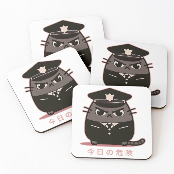 Item preview, Mysterious Cat | Police Uniform | Japanese Letters | Fun and Quirky Design | Perfect Gift designed and sold by IAPICTURE.