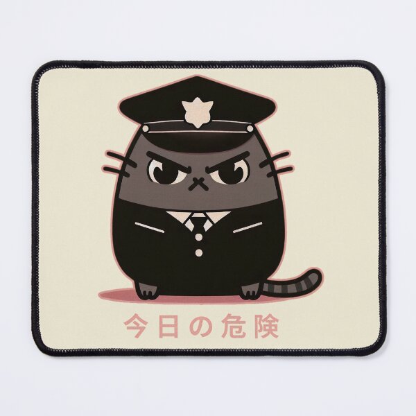 Item preview, Mysterious Cat | Police Uniform | Japanese Letters | Fun and Quirky Design | Perfect Gift designed and sold by IAPICTURE.