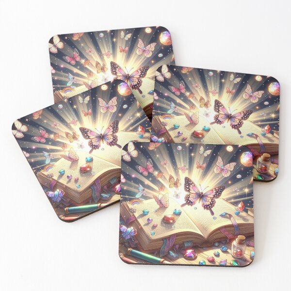 Item preview, Magical Book of Wonders - Butterflies and Gems designed and sold by ManeeStore.