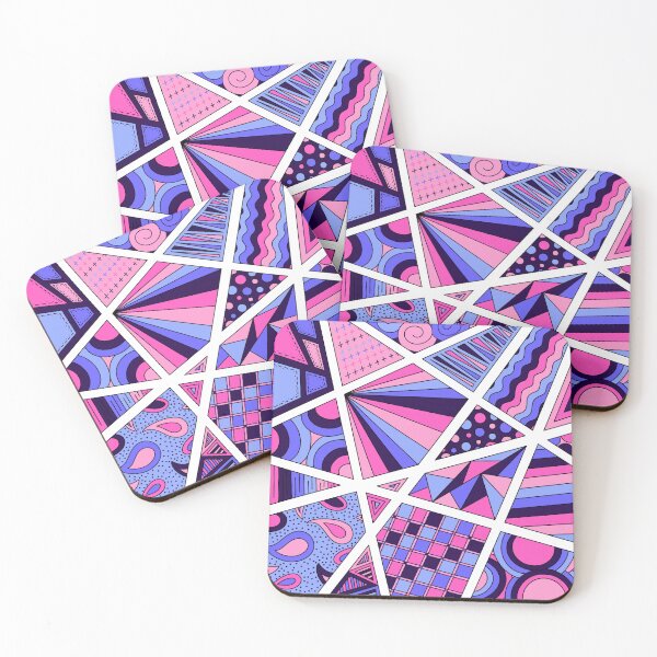 Item preview, Omni Omnisexual Pride Zen Doodle Abstract Pink Purple Blue designed and sold by JoyfulJen.