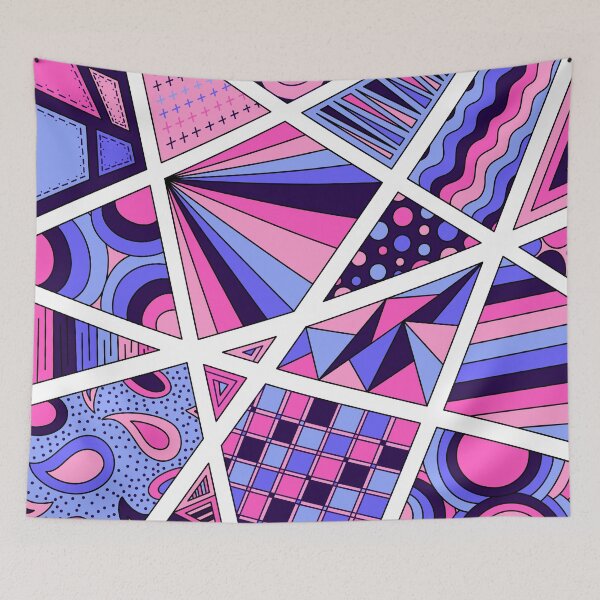 Item preview, Omni Omnisexual Pride Zen Doodle Abstract Pink Purple Blue designed and sold by JoyfulJen.