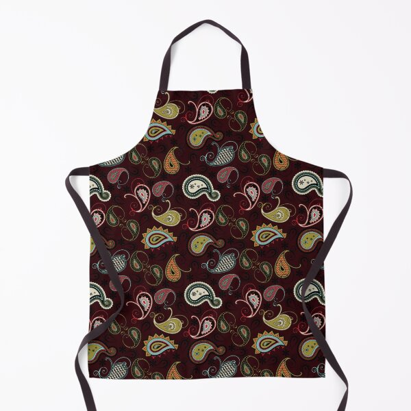 Item preview, Chevron, Gold, Olive Green, Coral, Burgundy and Brown Beautiful Paisley designed and sold by CheriesArt.