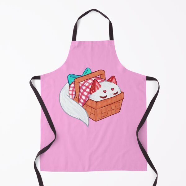 Item preview, Strawberry cat in a basket designed and sold by viaellemoondust.