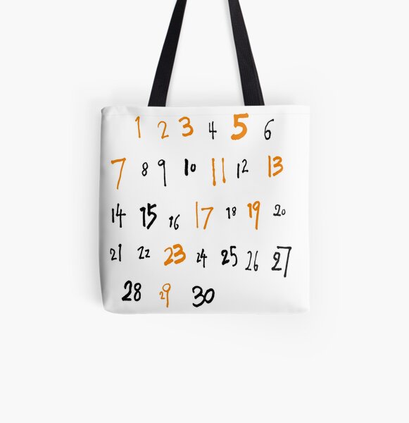 prime numbers All Over Print Tote Bag