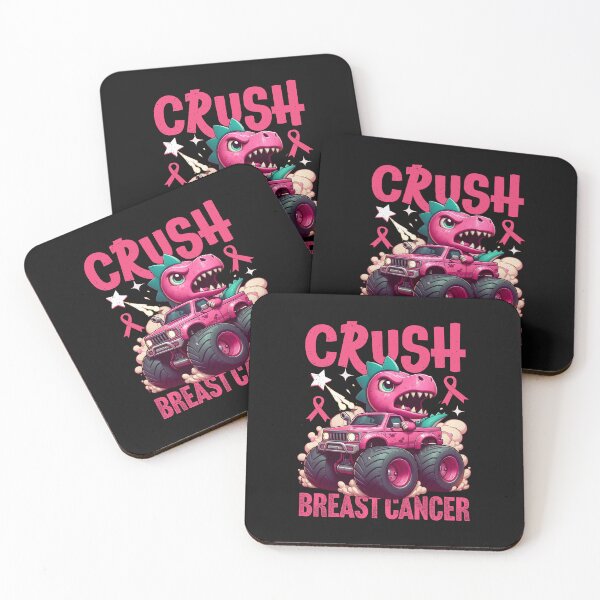Item preview, Pink Crush Breast Cancer Awareness Monster Truck T-rex Toddler Boy  designed and sold by clothesy7.