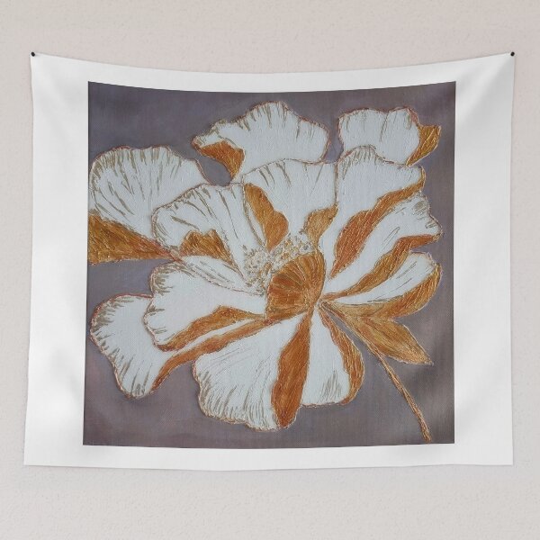 Item preview, White and Gold Flower designed and sold by Alla Gill.