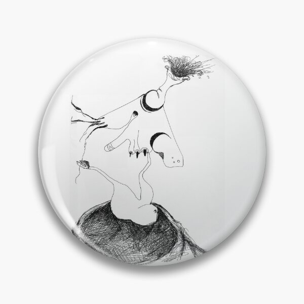 Item preview, Abstract monster drawing in black and white designed and sold by Carré Comme Orange.