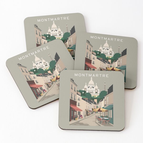 Item preview, Charming Montmartre Paris Travel Poster designed and sold by CARRAANN.