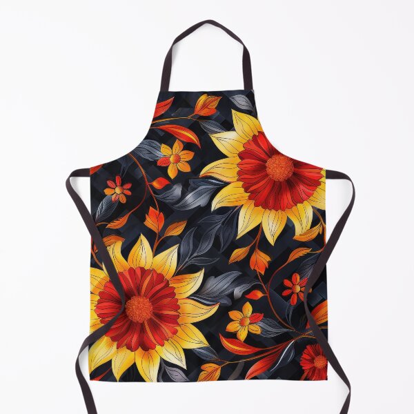 Item preview, Colorful Sunflower Floral Pattern on Dark Background designed and sold by brandway.