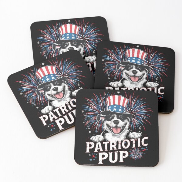 Item preview, Patriotic Pup Fireworks Celebration Design designed and sold by Quirky Shirts.