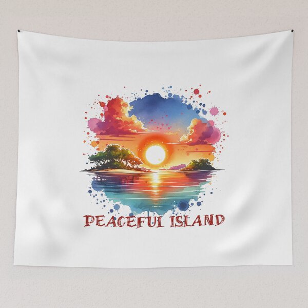 Item preview,  Peaceful Island: A Sanctuary of Serenity and Natural Beauty designed and sold by 0penvimark.
