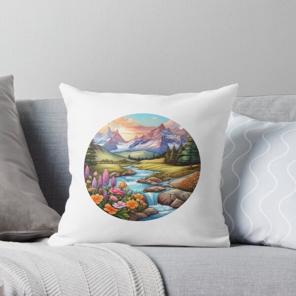 Item preview, Stunning Illustration of a Beautiful Nature Scene with Flowers and Trees (1474) designed and sold by WASjourney.