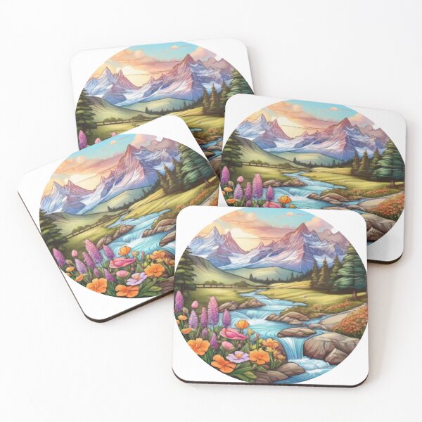 Item preview, Stunning Illustration of a Beautiful Nature Scene with Flowers and Trees (1474) designed and sold by WASjourney.