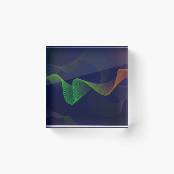 Item preview, Aesthetic colorful waves on blue background designed and sold by OooPstudio.