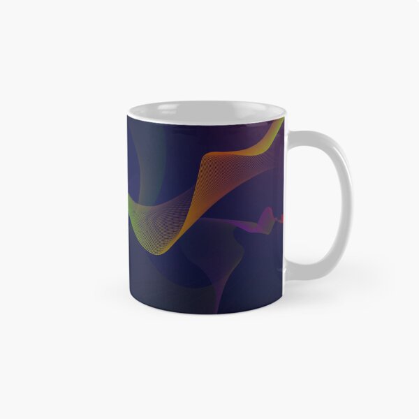 Item preview, Aesthetic colorful waves on blue background designed and sold by OooPstudio.