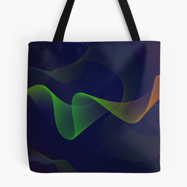 Item preview, Aesthetic colorful waves on blue background designed and sold by OooPstudio.