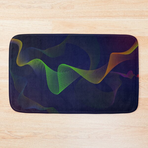 Item preview, Aesthetic colorful waves on blue background designed and sold by OooPstudio.