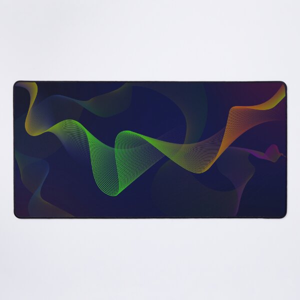 Item preview, Aesthetic colorful waves on blue background designed and sold by OooPstudio.