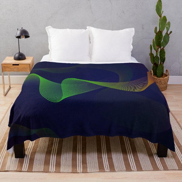 Item preview, Aesthetic colorful waves on blue background designed and sold by OooPstudio.