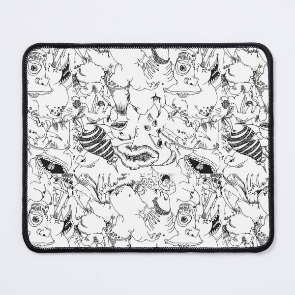 Item preview, Drawing fill abstract multiple monsters in black and white designed and sold by Carré Comme Orange.