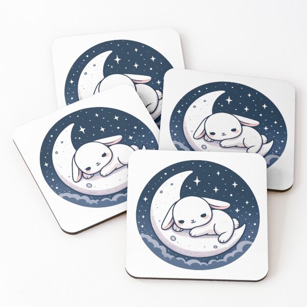 Item preview, Kawaii Bunny on the Moon designed and sold by NTKSHOP11.