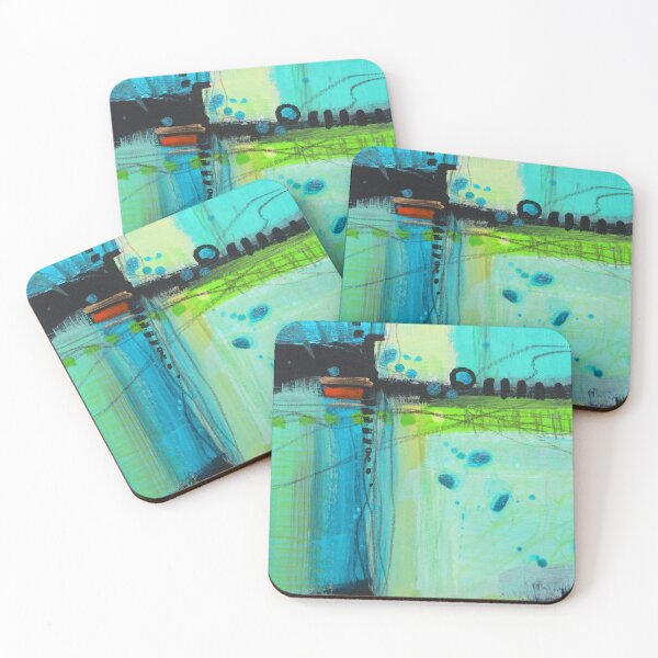 Item preview, Aqua Abstract Art Painting designed and sold by NancyMerkle.