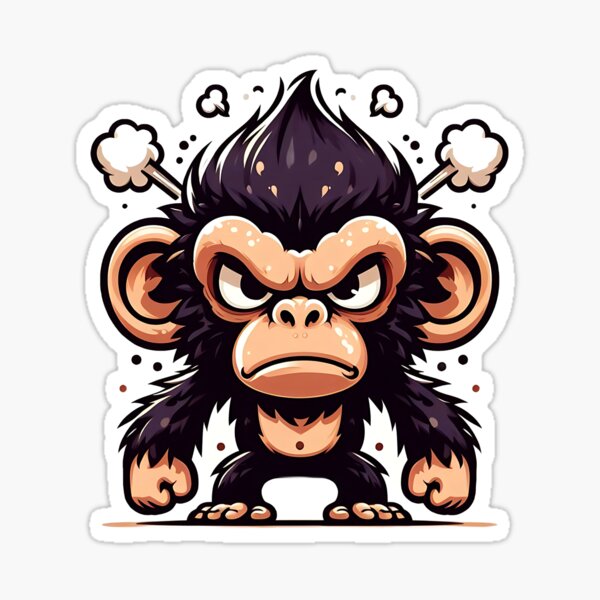 Item preview, Cute Angry Monkey designed and sold by SaoodRehman.