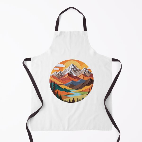 Item preview, Stunning Paper Craft Layered Art of a Mountain Scene in Warm Colors (1485) designed and sold by WASjourney.