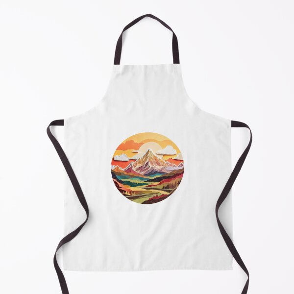Item preview, Elegant Mountain Scene Paper Craft with Warm Hues (1486) designed and sold by WASjourney.