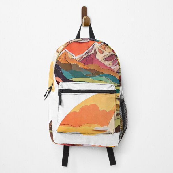 Item preview, Elegant Mountain Scene Paper Craft with Warm Hues (1486) designed and sold by WASjourney.
