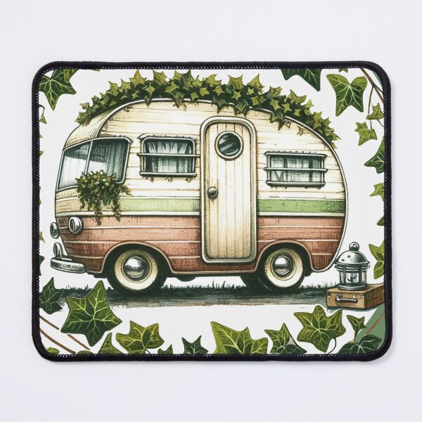 Item preview, Green Ivy Vintage Camper designed and sold by FrictionMaxxing.