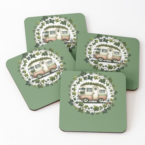 Item preview, Green Ivy Vintage Camper designed and sold by FrictionMaxxing.