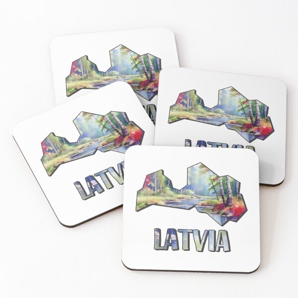 Item preview, Latvia watercolor map designed and sold by Motivburg.