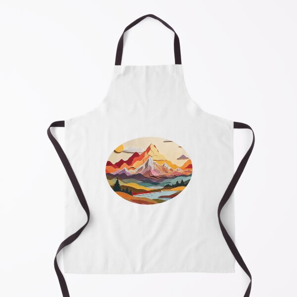 Item preview, Warm-Colored Paper Craft Mountain Scene Art (1488) designed and sold by WASjourney.