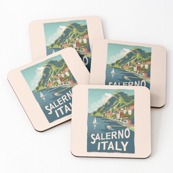 Item preview, A Vintage Travel Illustration of Salerno - Italy designed and sold by GoodOldVintage.