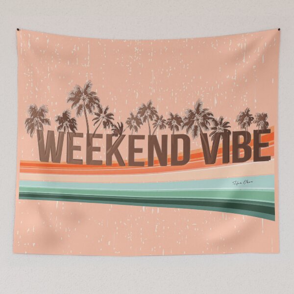 Item preview, Weekend vibe retro coconut designed and sold by Hen-C-Art.