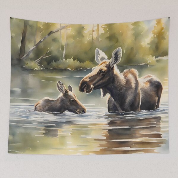 Item preview, Mother Moose and Baby Moose designed and sold by CalmnessbyChoice.