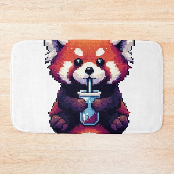 Item preview, Pixel Red Panda with Drink designed and sold by Politoperz.