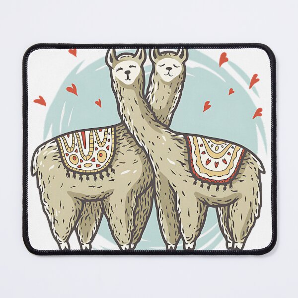 Item preview, Lovers cute lama alpaca in love with hearts designed and sold by nora7sza2c.