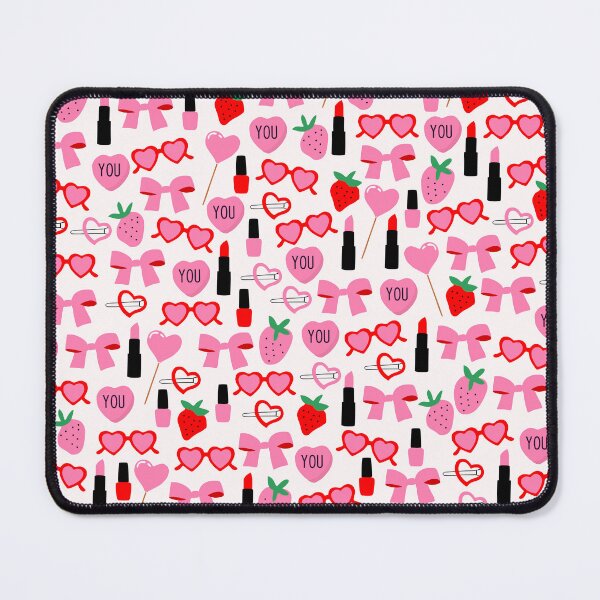 Item preview, Cute Pink Bows, Candy Hearts, Sweets, Lollipops and Strawberries Pattern designed and sold by kapotka.