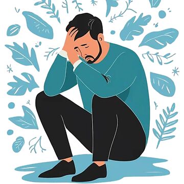 Artwork thumbnail, Sad Men Sitting Overthinking by ForgetMee