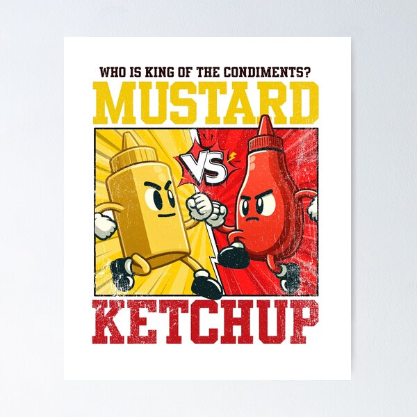 Item preview, Mustard vs Ketchup Anime Fight designed and sold by DetourShirts.