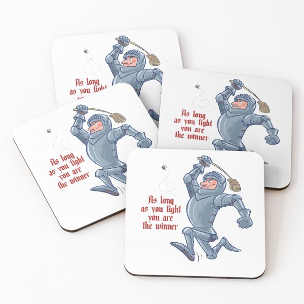 Item preview, motivational text as long as you fight you are the winner, swatter designed and sold by Janusz Tycner.