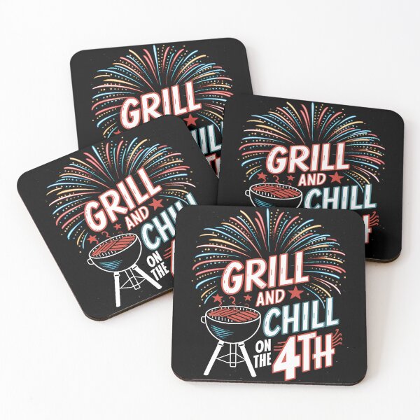 Item preview, Grill and Chill on the 4th Design designed and sold by Quirky Shirts.