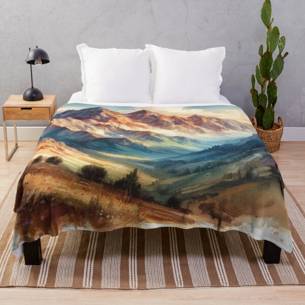 Item preview, Majestic mountain range in realistic watercolor designed and sold by cj-digital.