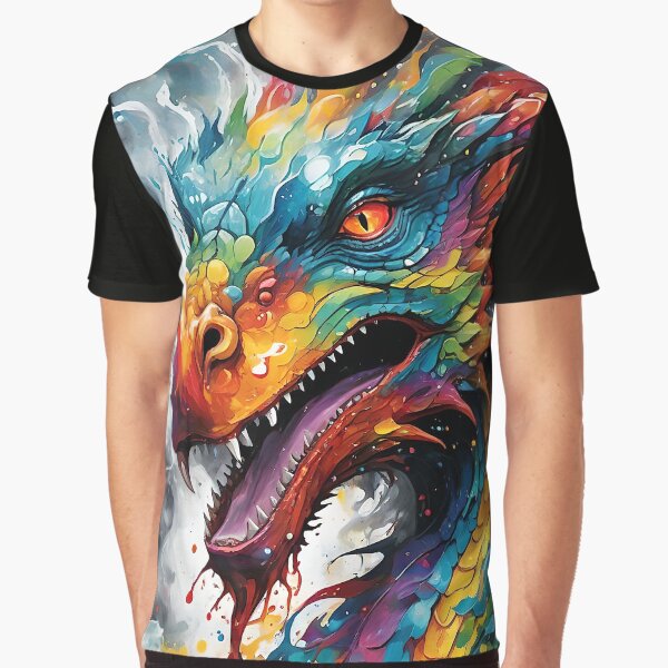 Aperçu de l'œuvre Art de créature fantastique colorée - Dragon créée et vendue par GOODWORX.
