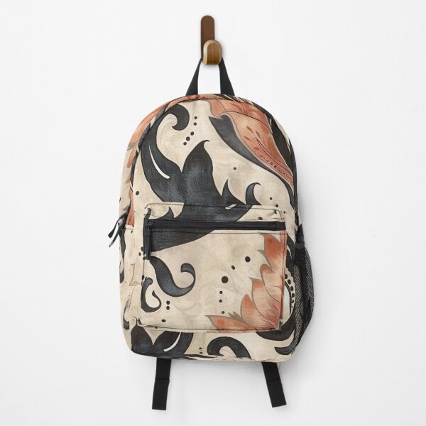 Item preview, Vintage Boho Floral Pattern With Black and Orange Accents designed and sold by brandway.